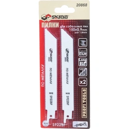 Пилка по металлу S922BF (2 шт; 150x0.9 мм; 14TPI; BIM) для сабельной пилы SKRAB 20868