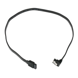 Cablexpert Кабель интерфейсный SATA Sata3 7pin / 7pin, угловой, защелка, 50см, черный, пакет CC-SATAM-DATA90-BL-50CM