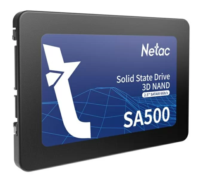 SSD накопитель Netac SSD SA500 480GB 2.5 SATAIII 3D NAND, R/W up to 520/450MB/s, TBW 240TB, 3y wty