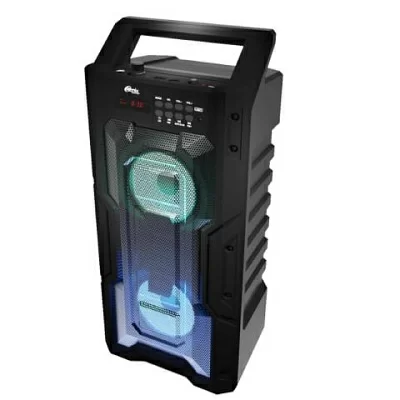 RITMIX SP-830B black {дисплей LED, эквалайзер, RGB-подсветка, до 8 часов, микрофонный вход Jack 6,3 мм, 1800 мАч, 7.4 В, microUSB DC 5В 2A, пластик, черный}