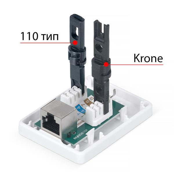 Компьютерная розетка RJ-45 Cabeus WS-8P8C-Cat.6-SH-1 одинарная