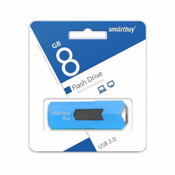 Smartbuy USB Drive 8GB STREAM Blue SB8GBST-B UFD 2.0