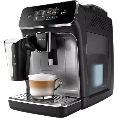 Кофемашина Philips Кофемашина Philips/ LatteGo, 3 вида кофе, Сенсорная ПУ, серебристый/черный