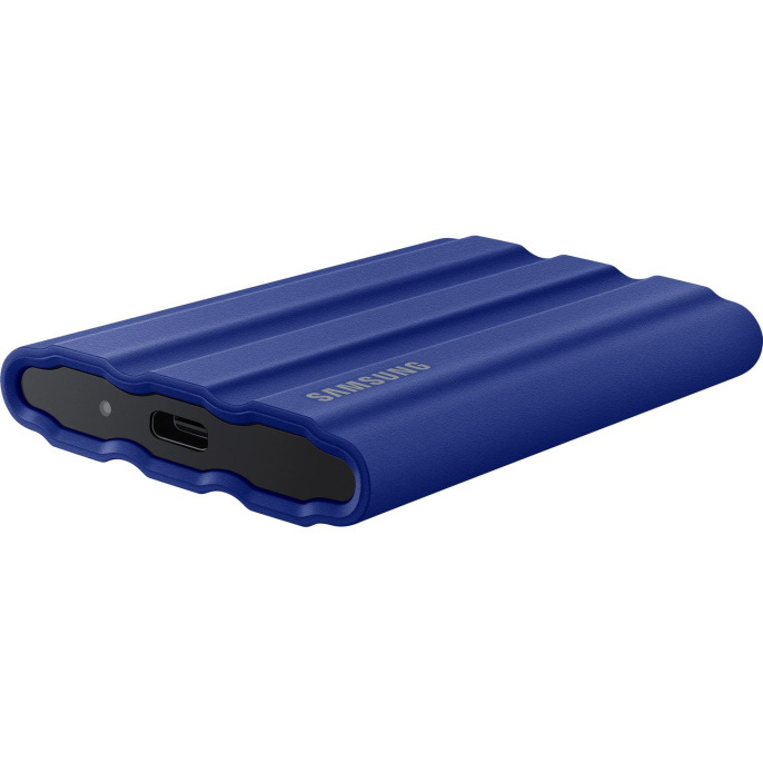 Внешний накопитель SSD Samsung External SSD T7 Shield, 2TB, Type C-to-C/A, USB 3.2 Gen2, R/W 1050/1000MB/s, IP65, 88x59x13mm, 98g, Blue 12 мес. (MU-PE2T0R/WW)