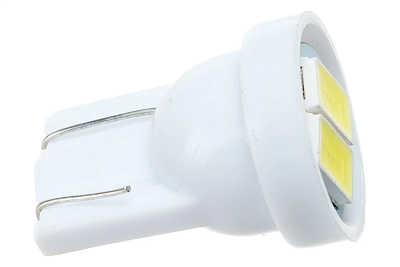 Автолампа диод T10 W5W 2 SMD диода без цоколя 1-контурная белая салон SKYWAY S08201377