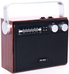 Радиоприемник портативный Сигнал БЗРП РП-334 дерево темное USB SD/microSD