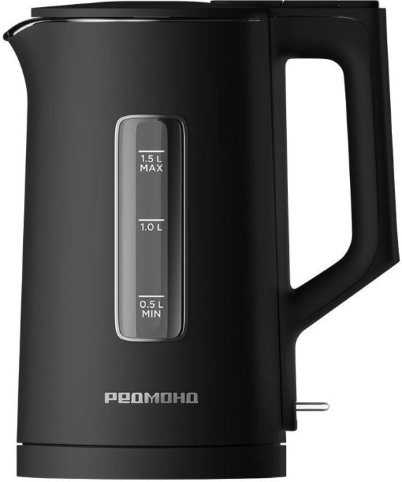 REDMOND Чайник электрический Редмонд KG255 1.5л. 1500Вт черный корпус: пластик/стекло