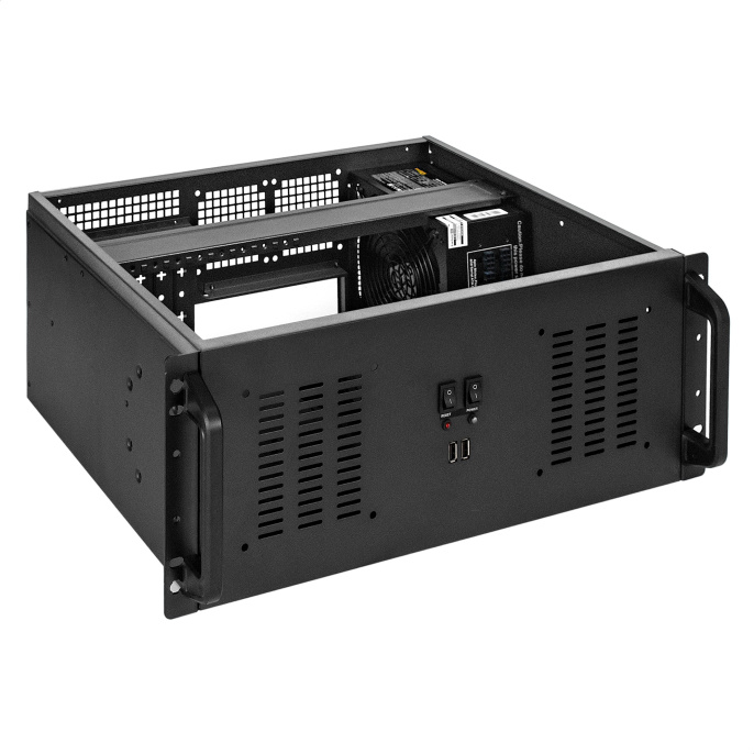 Серверный корпус ExeGate Pro 4U350-02 <RM 19", высота 4U, глубина 350, БП 800RADS, 2*USB> EX295893RUS