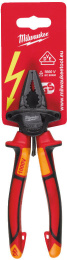 Пассатижи Milwaukee VDE 180мм 4932464572 диэлектрические, комбинированные, cталь, прецизионный шарнир, ручка с мягкой накладкой, отверстие для шнурка