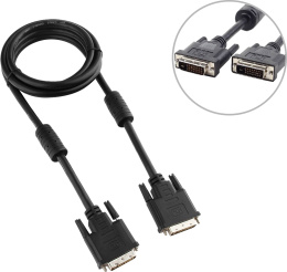Кабель DVI-DVI dual link Cablexpert CC-DVI2-BK-6, 25M/25M, 1.8м, черный, экран, феррит.кольца, паке