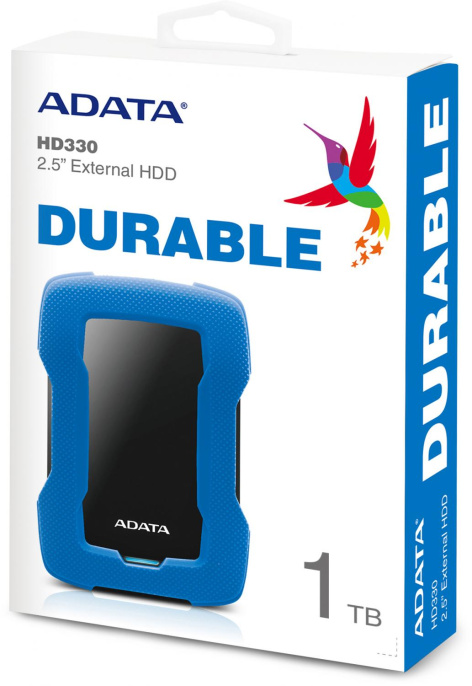 ADATA 1ТБ Внешний диск HDD A-Data DashDrive Durable HD330, USB 3.0, синий [ahd330-1tu31-cbl]