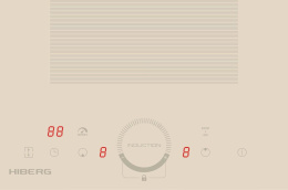 Индукционная варочная поверхность HIBERG i-MS 3029 Y, конфорок: 2 шт.,  стеклокерамика,  независимая, бежевый