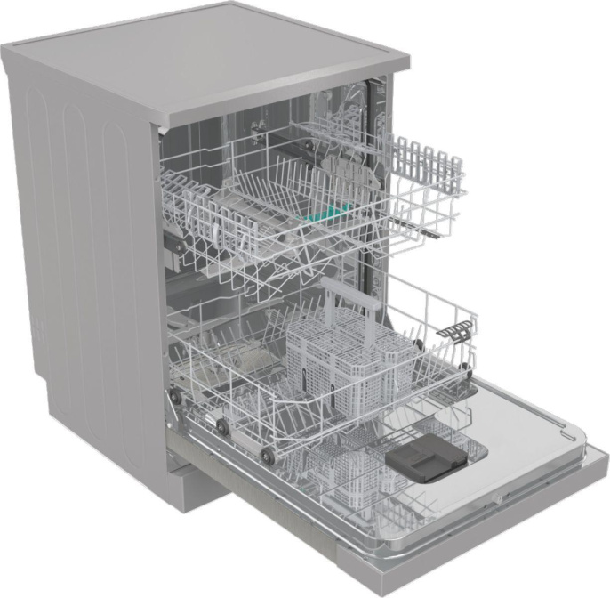 Посудомоечная машина Gorenje GS642E90X ( 2 корзины ),  полноразмерная, напольная, 59.9см, загрузка 13 комплектов, серебристая