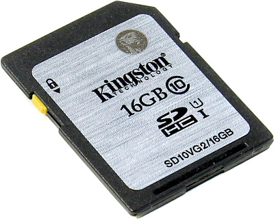 Карта флэш памяти KINGSTON SD10VG2/16GB SecureDigital 16Gb SDHC Class 10 UHS-I