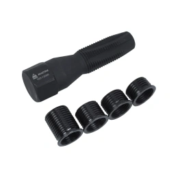 Метчик для восстановления свечной резьбы, набор ремонтных вставок (футорок), 5шт МАСТАК 103-12005