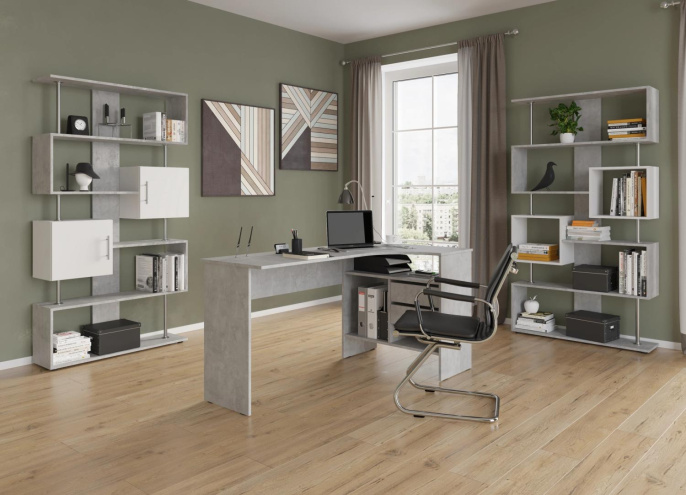 Стол компьютерный Сокол СПм-25 П, ЛДСП, бетон