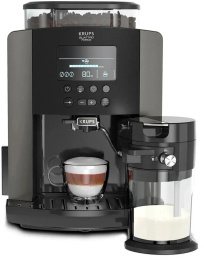 Кофемашина автоматическая Krups Arabica Latte EA819E10,  15Бар,  с автоматическим капучинатором,  черный/коричневый