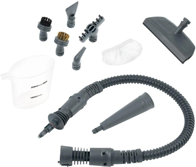 Пароочиститель ручной Kitfort КТ-918-2 1000Вт серый/белый