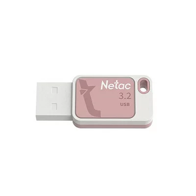 Флешка Netac UA31, 256GB, USB 3.2, Розовый/Белый (Cherry Blossom Pink) NT03UA31N-256G-32PK