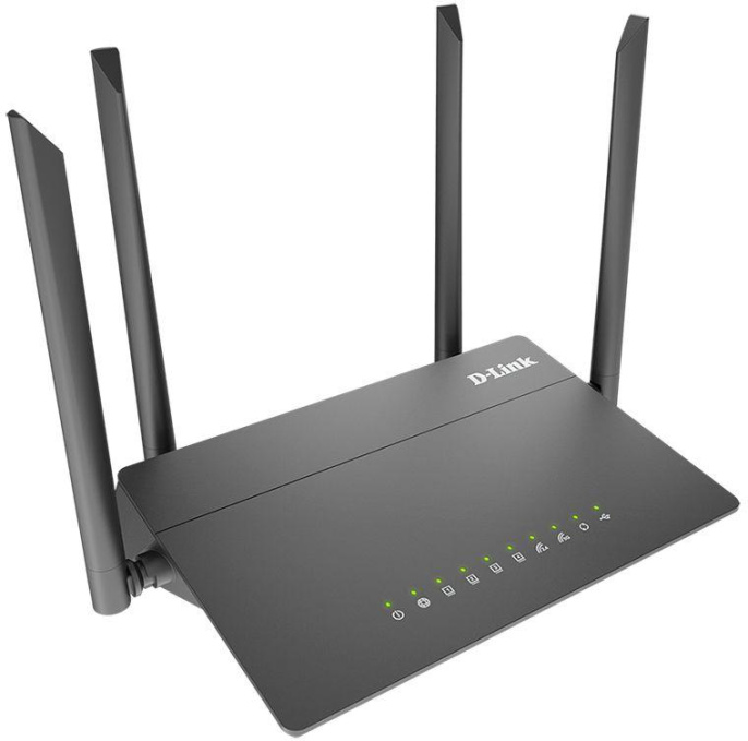 Wi-Fi роутер D-Link DIR-815/RU/R4A,  Wi-Fi 5,  AC1200,  2.4/5ГГц, 4 LAN,  1xUSB, черный