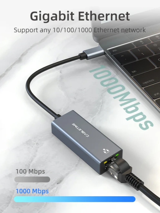 USB-Хаб CABLETIME CB51G (CT-CML1000-AG) Thunderbolt 3 USB C - RJ45 Ethernet