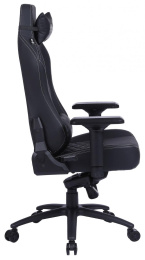 Кресло игровое Cactus CS-CHR-0112BL, экокожа, до 120кг, регулируемые 4D подлокотники,  черный