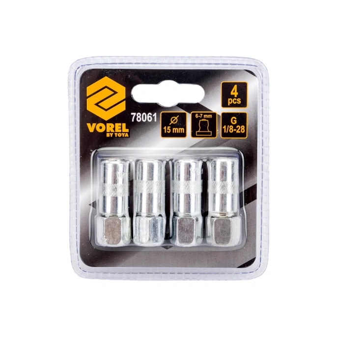 Наконечники для шприца VOREL, для консистентной смазки, 4 шт. 78061