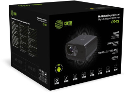 Проектор Cactus CS-X1.B LCD 17600Lm LS 1100Lm ANSI (4096x2160) 4300:1 ресурс лампы:50000часов 2xUSB typeA 2xHDMI 3кг
