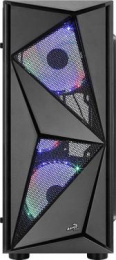 Корпус ATX Aerocool Glider Cosmo-G-BK-v1, Midi-Tower, без БП,  черный