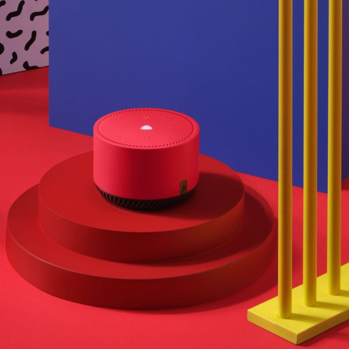 Умная колонка ЯНДЕКС Станция Лайт 5Вт, с Алисой на YaGPT, красный [yndx-00025r]