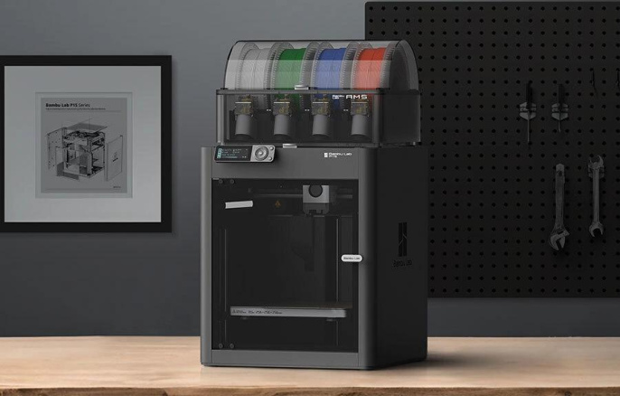 Принтер 3D Bambu Lab P1 S Combo 256x256x256мм ABS/PLA/PETG/Flex/ASA/PC/PET/TPU (PF001-U+SA001-EU)