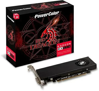 Видеокарта AMD Radeon PowerColor RX 550 Red Dragon LP (AXRX 550 4GBD5-HLE) Low Profile 4Gb DDR5 DVI+ HDMI+DP RTL