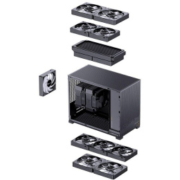 Корпус без блока питания Case JONSBO D32 STD, Mini-Tower, TG, no fan, 1xUSB-A 3.0 + 1xUSB-C 3.1, mATX, mITX Black (D32 STD BLACK)