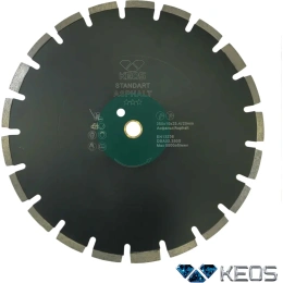 Диск алмазный Standart по асфальту (350х25.4/20 мм) KEOS DBA02.350S