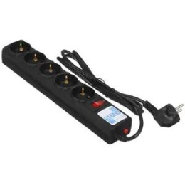 PowerCube Фильтр-удлинитель 1.9м, 5 розеток,10А SPG5-С2 , черный графит