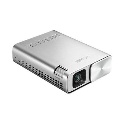 Проектор ASUS ZenBeam E1 (DLP, LED, WVGA 854x480, 150Lm, 800:1, HDMI, MHL, 1x2W speaker, led 30000hrs, battery, Silver,