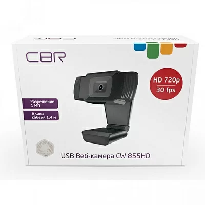 Видеокамера CBR WebCam CW 855HD Black (USB2.0 1280x720 микрофон)
