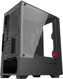 Корпус mATX BLOODY CC-123, Mini-Tower, без БП,  черный [cc-123-bk]