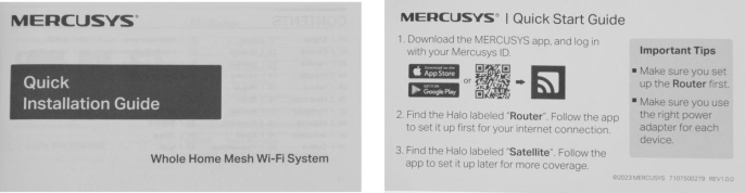 Бесшовный Mesh роутер Mercusys Halo H32G HALO H32G 2-PACK AC1200 100/1000/10000BASE-T белый упак.:2шт HALO H32G 2-PACK