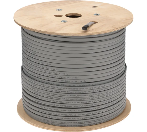 Rexant 51-0274 Кабель греющий нагревательный саморегулирующийся SRL16-2, неэкранированный, 16Вт/м, 0,9мм2/105м, 300м