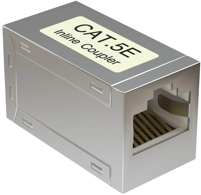 Адаптер Sysmatrix (CC RJ45.5ES.WH) проходн. RJ45 кат.5E бел.