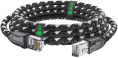 GCR Патч-корд PROF прямой 3.0m, UTP медь кат.6, STRONG черно-белый нейлон, ethernet high speed 10 Гбит/с, T568B, GCR-52778