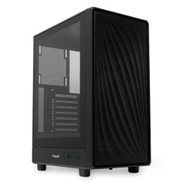 Корпус без блока питания Case HSPD M510, Mesh Mid Tower, Black, TG, 0.5 SPCC, no fans ATX, mATX, mITX 180/280/160mm 1x2.5", 1x3.5", 7xPCI 1xUSB-A 3.0, 1xUSB-A 1.0 517x277x418mm (M510-TGBK)