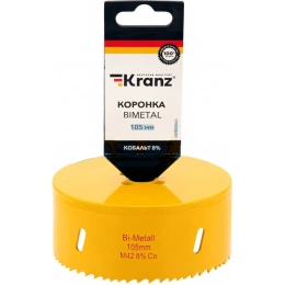 Коронка биметаллическая 105 мм KRANZ KR-92-0245