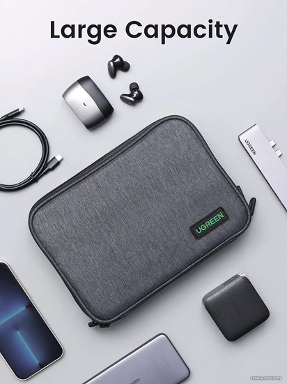Органайзер UGREEN LP139 50147 Storage Bag. Цвет: серый