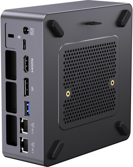 ПК Мини Chuwi AuBox Ryzen AI 9 365 2 32Gb SSD1Tb Radeon 880M Windows 11 Pro 2x2.5GbitEth WiFi BT 120W серебристый/черный (17131075)