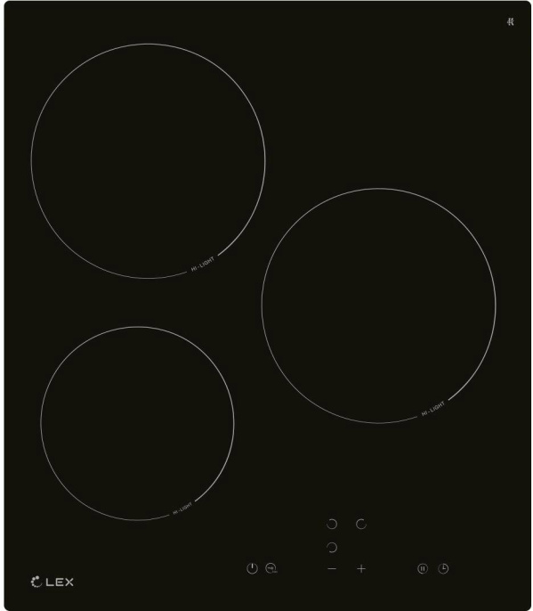 Электрическая варочная поверхность LEX EVH 430A BL, конфорок: 3 шт.,  стеклокерамика,  независимая, черный