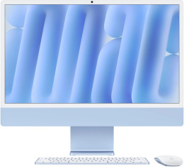 Моноблок Apple iMac A3137 24" 4.5K M4 10 core 4 16Gb SSD256Gb 10 core GPU macOS WiFi BT 143W клавиатура мышь Cam синий 4480x2520