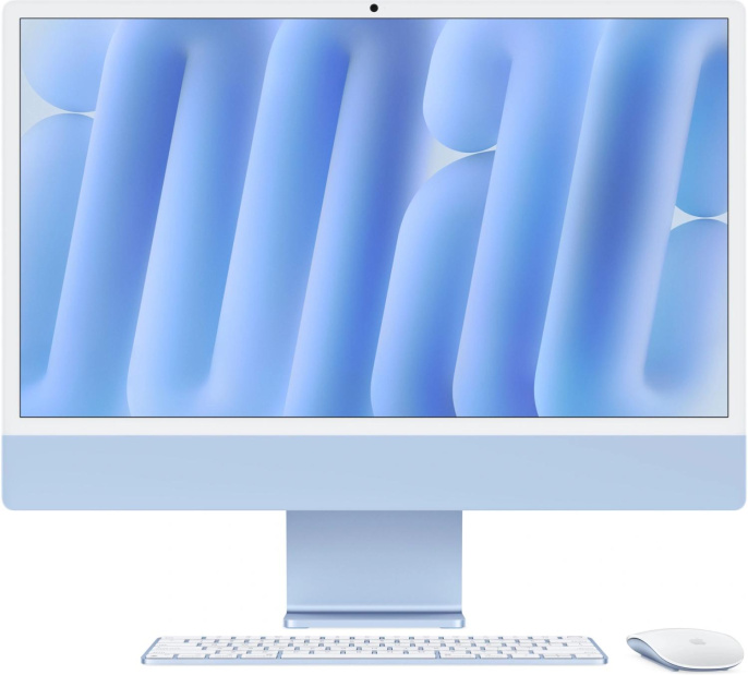 24" Моноблок Apple iMac A3137 4.5K, Apple M4 10 core, 16ГБ 256ГБ SSD,  macOS синий [mwv13ch/a]