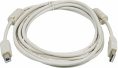 Кабель USB2.0 NingBo USB A m - USB B m , ферритовый фильтр , 3м, серый [usb2.0-am/bm-3m-mg]